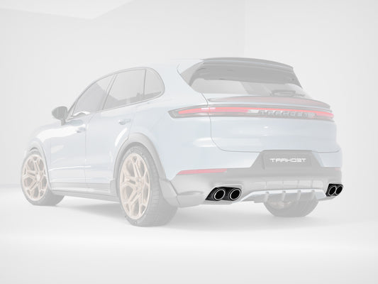 TECHART Exhaust Tip Kit Titanium with Carbon Trim for E3 Cayenne