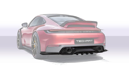 TECHART Carbon Rear Diffuser incl. Carbon Aero Wings for 992.2 Carrera from MY2025 - Pre-Order