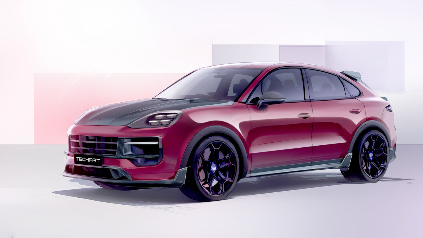 TECHART Front Spoiler I for E3.2 Cayenne all Sport Design / Turbo from MY24